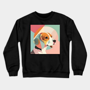 Retro Beagle: Pastel Pup Revival Crewneck Sweatshirt